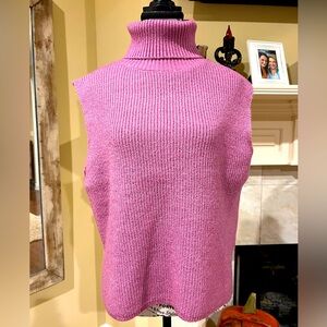 Sleeveless turtleneck sweater vest